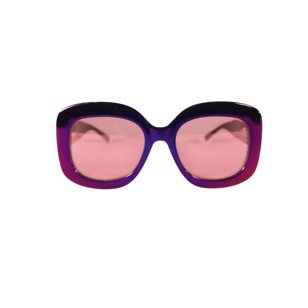 Karl Lagerfeld Oversized Square Sunglasses – Iridescent Wine Mirror – NWT